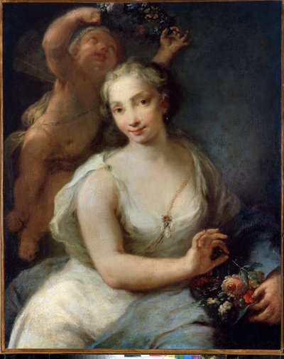 Jaro. Jarní (Primavera). Obraz Giuseppe Nogari (1699-1763), před 1757. Benátské umění. Olej na plátně. Muzeum Ermitáž Petrohrad. od Giuseppe Nogari