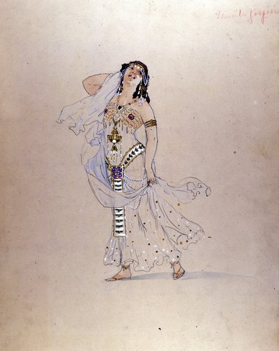Kostým Richarda Strausse ”” ”Salomè” ” od Giuseppe Palantiho (1881-1946) pro divadlo La Scala v Miláně v roce 1912. od Giuseppe Palanti