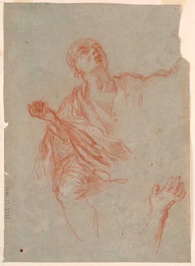 Kresba, Studie rukou, paží a drapérií truchlících, konec 18. století od Giuseppe Passeri