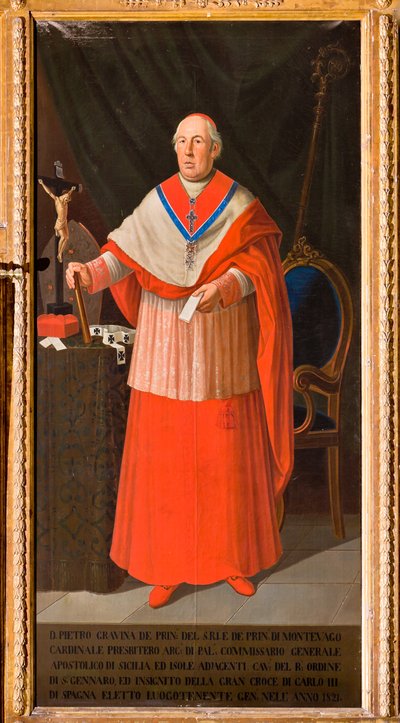 Portrét kardinála Pietra Graviny, kolem roku 1825 (olej na plátně) od Giuseppe Patania
