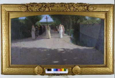 Průvod. Obraz Giovanni Pellizza da Volpedo (1868-1907) od Giuseppe Pellizza da Volpedo