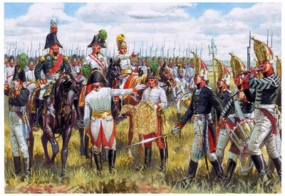 První říše: Rakousko-ruský štáb třetí koalice v roce 1805 - První říše: generální štáb rakousko-ruský v roce 1805 - Ilustrace Giuseppe Rava od Giuseppe Rava