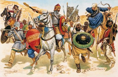 Svatá válka: muslimští vojáci bojující proti křesťanskému nepříteli - Svatá válka: muslimští vojáci bojující proti křesťanům - od Giuseppe Rava