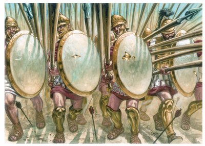 Makedonské království: náboj makedonských falangistů - Náboj makedonských falangistů - Ilustrace Giuseppe Rava od Giuseppe Rava