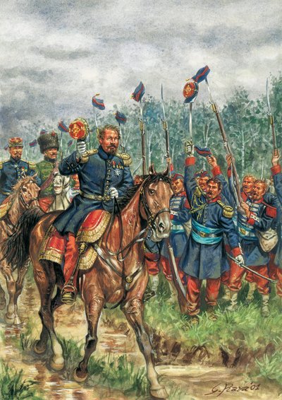 Napoleon III (1808-1873), kůň vítající jeho armádu (kresba) od Giuseppe Rava