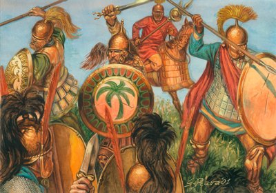 Punská válka: kartáginská těžká pěchota - Punská válka: pěchota starověkého Kartága Ilustrace Giuseppe Rava od Giuseppe Rava