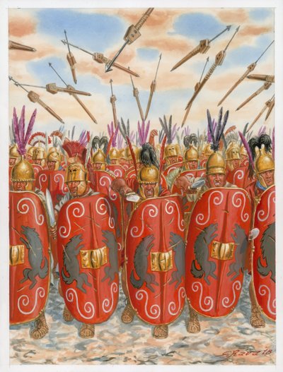 Republikánští římští legionáři v bitvě od Giuseppe Rava