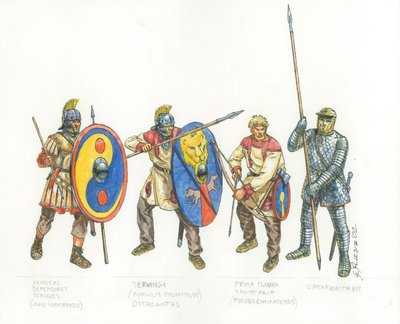 Římská armáda: legionářský pomocný lučištník a katafrakt od Giuseppe Rava