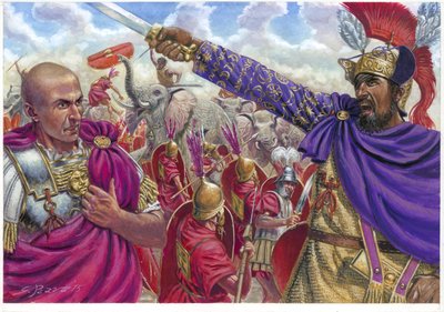 Scipio Africanus a Hannibal - Ilustrace Giuseppe Rava od Giuseppe Rava