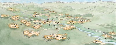 Indočínská válka: První válka v Indočíně: plán bitvy u Dien Bien Phu (Dien-Bien-Phu) mezi francouzskou a vietnamskou armádou od listopadu 1953 do května 1954 - První válka v Indočíně: mapa bitvy u Dien Bien Phu mezi Francouzskou dálněvýchodní expedicí Fran od Giuseppe Rava
