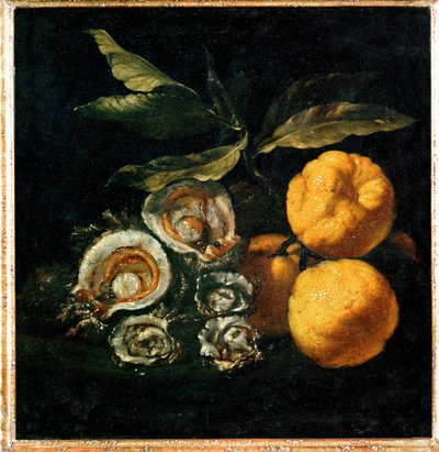 Nature Morte aux huitres et aux coings - Zátiší s ústřicemi a kdoulemi ... od Giuseppe Recco