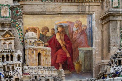 Křížová cesta, kalvárie z majolikových dlaždic z 16.-19. století od Giuseppe Renato Greco
