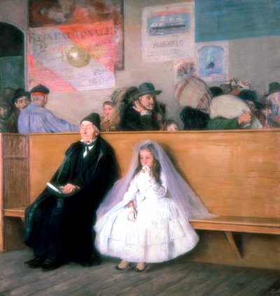 Na nádraží, c1870-1900 od Giuseppe Ricci