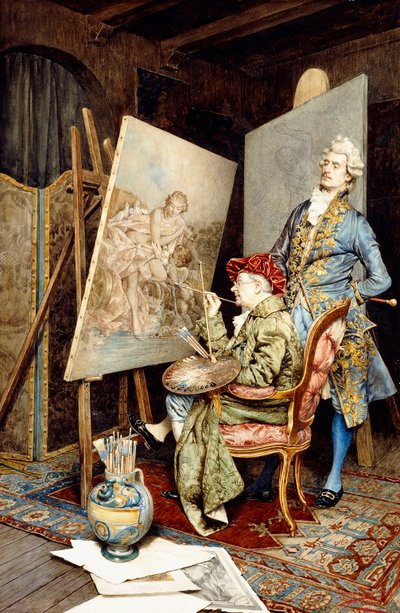 Malířský ateliér od Giuseppe Signorini