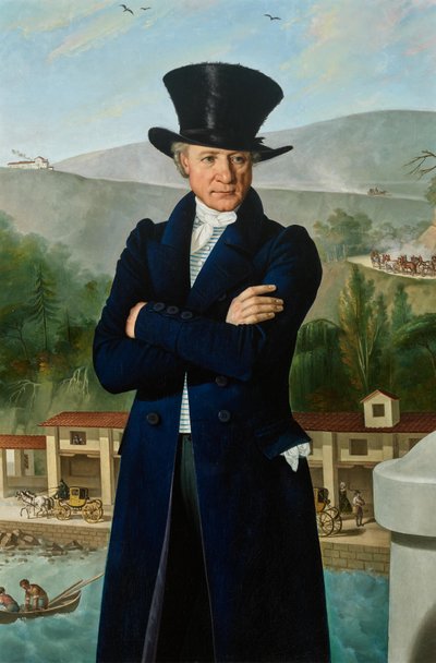 Dopravce Paolo Preinitsch (Rosegg 1762 - 1840 Terst) v terstském přístavu od Giuseppe Tominz