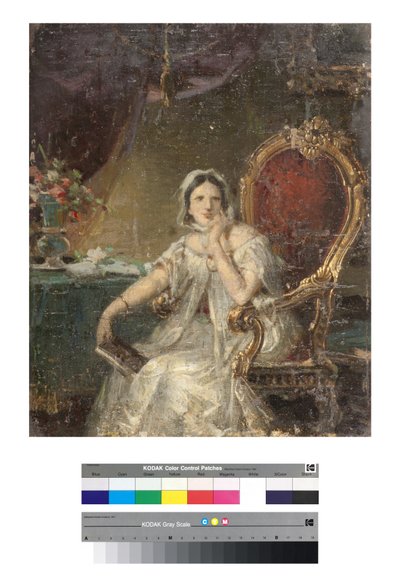 Portrét ženy od Giuseppe Tominz