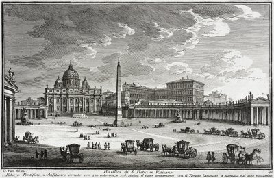 Bazilika Saint Peters, Vatikán, kolem roku 1753 od Giuseppe Vasi