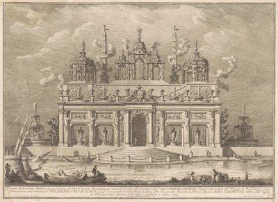 Prima Macchina pro Čínu z roku 1765: Zahrada Hesperidek od Giuseppe Vasi, after Giuseppe Palazzi, after Paolo Posi