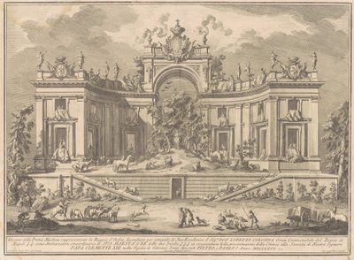 Prima Macchina pro Čínu z roku 1766: Orfeův palác od Giuseppe Vasi, after Giuseppe Palazzi, after Paolo Posi