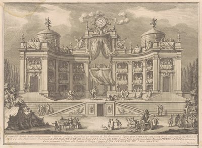 Seconda Macchina pro Čínu z roku 1766: Divadlo pro atletické hry od Giuseppe Vasi, after Giuseppe Palazzi, after Paolo Posi