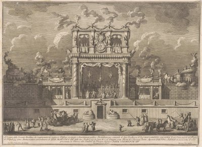 Seconda Macchina pro Čínu z roku 1769: Budova pro veřejnou zábavu od Giuseppe Vasi, after Giuseppe Palazzi, after Paolo Posi