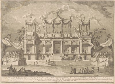 Seconda Macchina pro Čínu z roku 1770: Rybí trh Portico od Giuseppe Vasi, after Giuseppe Palazzi, after Paolo Posi