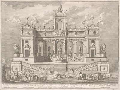 Prima Macchina pro Čínu z roku 1764: Budova Kapitolu od Giuseppe Vasi, after Tommaso Catrani, after Paolo Posi