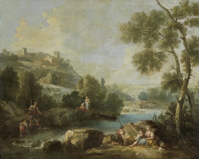 Krajina s postavami od Giuseppe Zaïs (attributed to)