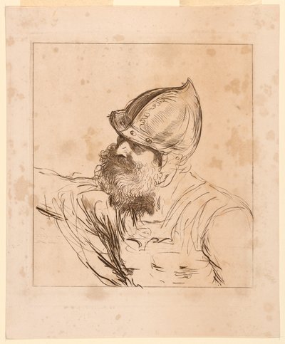 Hlava vojáka od Giuseppe Zocchi