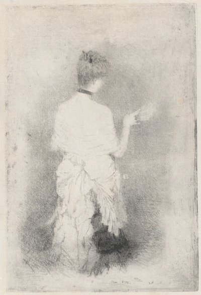 Elegantní mladá žena při pohledu zezadu od Giuseppe de Nittis