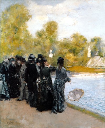 Bazén v Jardin du Luxembourg od Giuseppe de Nittis