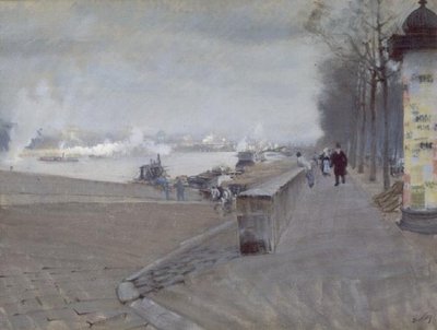 Seina v Paříži od Giuseppe de Nittis