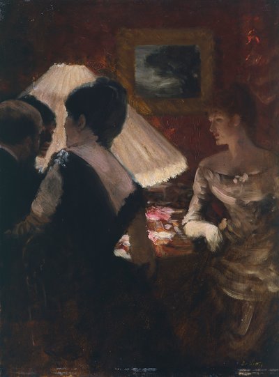 Kolem stínidla od Giuseppe or Joseph de Nittis