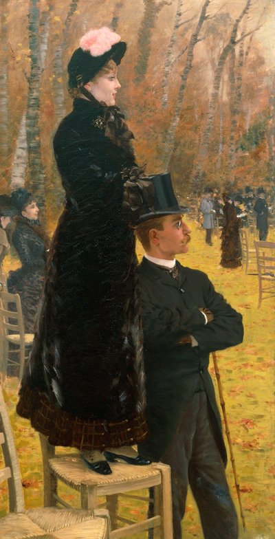 Na závodech Auteuil od Giuseppe de Nittis (1846-1884), olej na plátně od Giuseppe or Joseph de Nittis