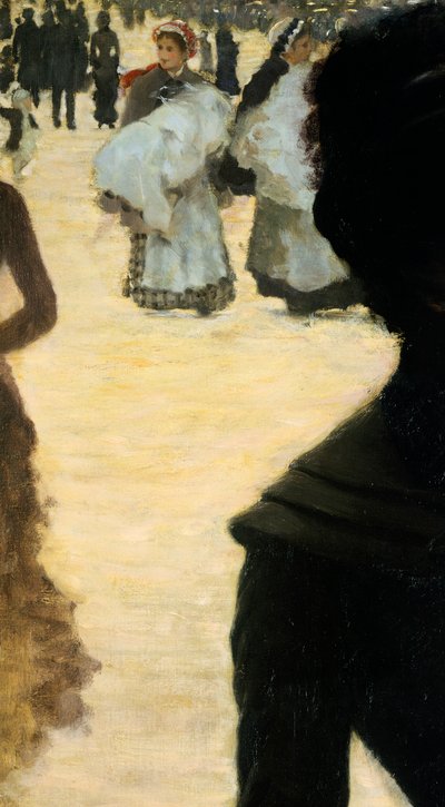 Návrat z Boulogne, Dáma se psem, Giuseppe de Nittis, detail od Giuseppe or Joseph de Nittis