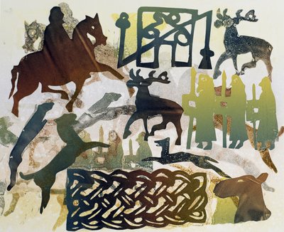 Starověcí cestovatelé, 1995 (monotyp) od Gloria Wallington