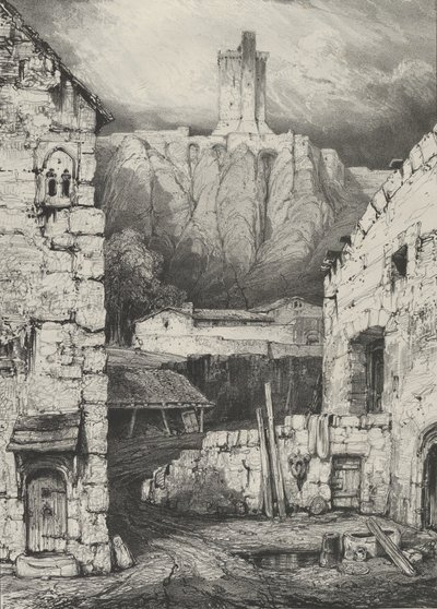 Dungeon of the Château de Polignac, 1830. od Godefroy Engelmann