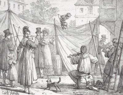 Opice a leopard Opice, 1818. od Godefroy Engelmann