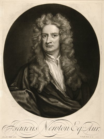 Isaac Newton, Esq., hospoda. 1712 (rytina) od Godfrey (after) Kneller