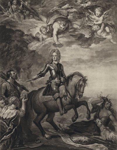John Churchill, vévoda z Marlborough (litho) od Godfrey (after) Kneller