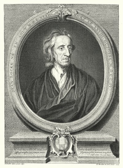 John Locke , anglický filozof (rytina) od Godfrey (after) Kneller