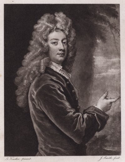 William Congreve , anglický dramatik (rytina) od Godfrey (after) Kneller
