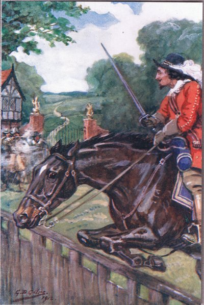 The Romance of Britonmarte: Ale ona vyčistila o palec dubovou desku, z Básně Adama Lindsay Gordona vydané T. N. Foulisem, 1912 od Godfrey Douglas Giles