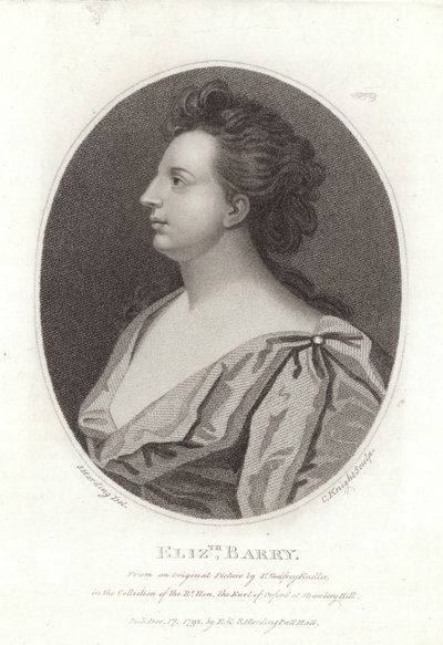 Elizabeth Barryová od Godfrey Kneller
