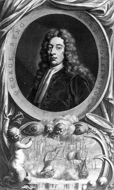 George Byng, 1. vikomt Torrington, vyryl Jacobus Houbraken, 1747 od Godfrey Kneller