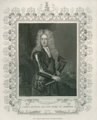 James Butler, 2. vévoda z Ormondu, vyryl Henry Robinson od Godfrey Kneller