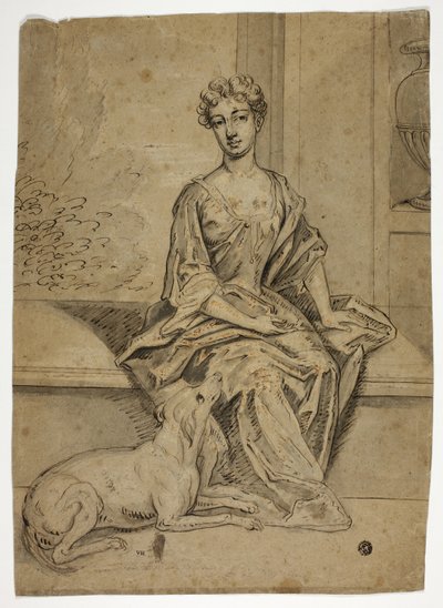 Portrét dvorní dámy s mastifem od Godfrey Kneller