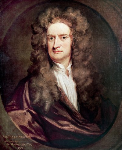 Portrét Isaaca Newtona (1642-1727), anglického matematika, fyzika a astronoma, malba Godfrey Kneller (1646-1723) od Godfrey Kneller