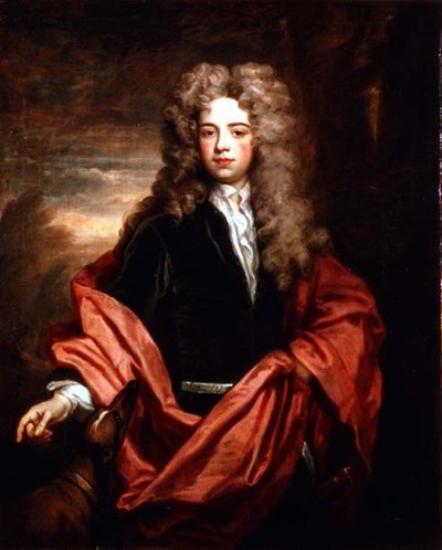Portrét gentlemana s greyhoundem od Godfrey Kneller