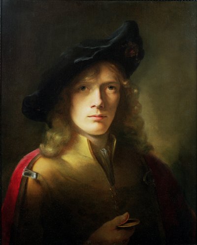 Portrét mladého muže, který držel medaili od Godfrey Kneller